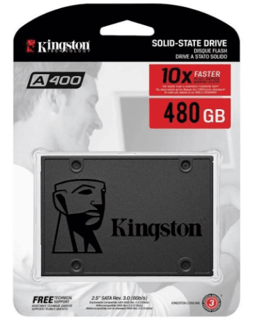 UNIDAD DE ESTADO SOLIDO KINGSTON A400, 480GB, SATA 6GB/S, 2.5", 7MM.